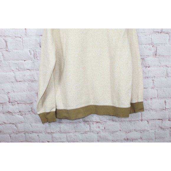 LL Bean Heritage Marled Fleece Pullover Sweater Khaki Heather Size XL Tall - Picture 5 of 11